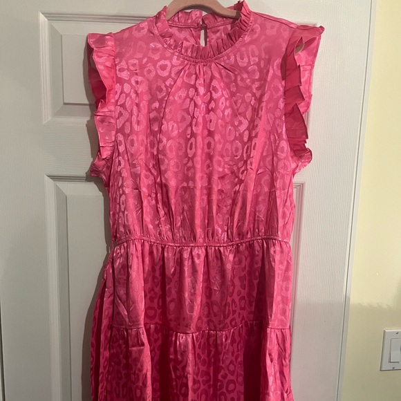 Bright Pink Leopard Dress - Picture 2 of 5